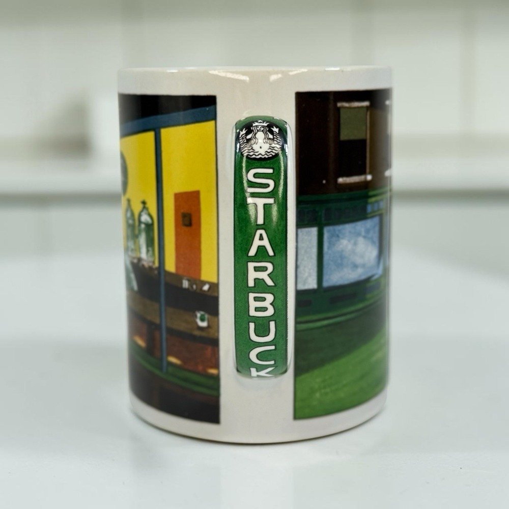 VTG Starbucks Coffee Mug Chaleur D Burrows Nighthawks Diner Scene Taiwan Art Cup